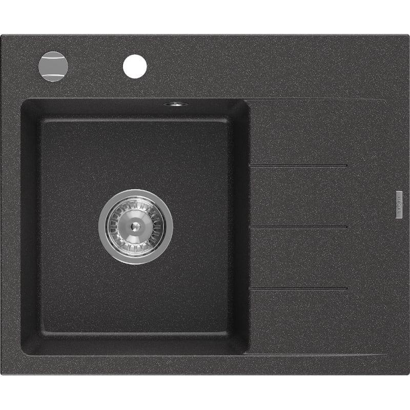Zlewozmywak wpuszczany Mexen Ben 1-komorowy czarny nakrapiany 600x500 mm - 6523605000-76-G 1 szt.