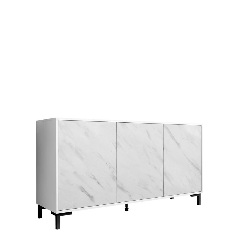 Komoda MIRJAN 24 Marmo 150 3D biały / marmur biały 1 szt.
