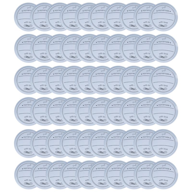 Pokrywki MODO24 wzór homemade biała dekielki zakrętki nakrętki wieczka wieka 82mm 60 szt