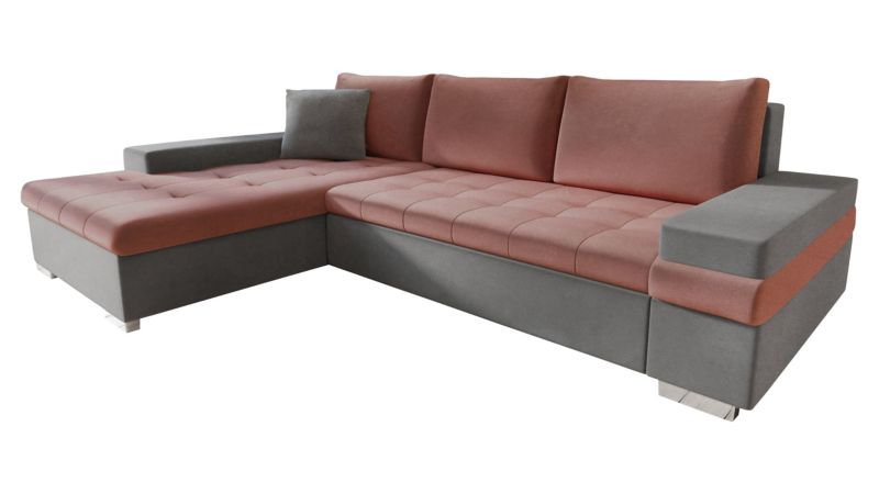 Narożnik z funkcją spania MIRJAN 24 Bangkok Mini szary + łososiowy 1 szt.