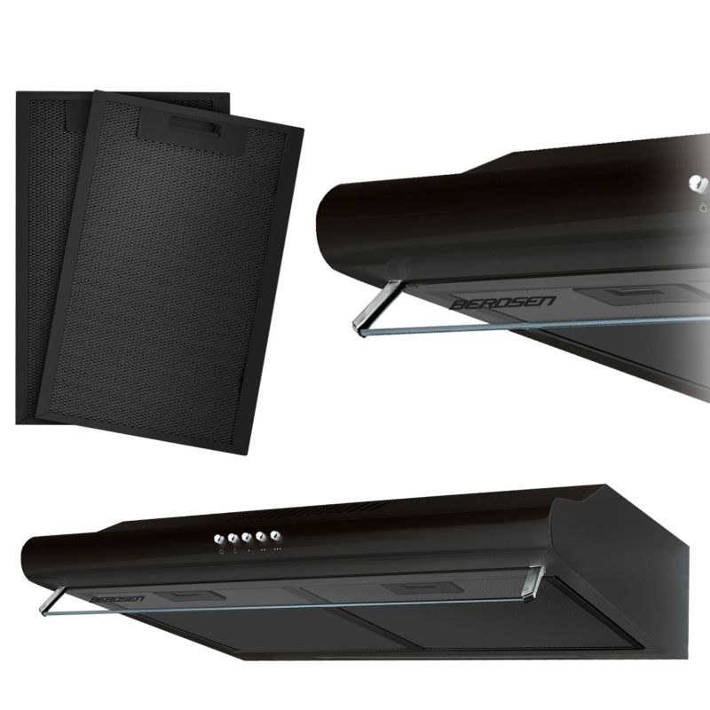 Okap podszafkowy kuchenny Berdsen 50cm czarny 1szt.