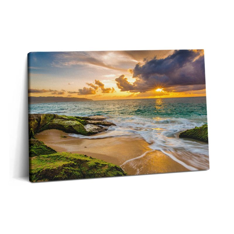 Obraz na płótnie Wallfluent 60x40 cm Brzeg plaży o zachodzie słońca 1 szt.