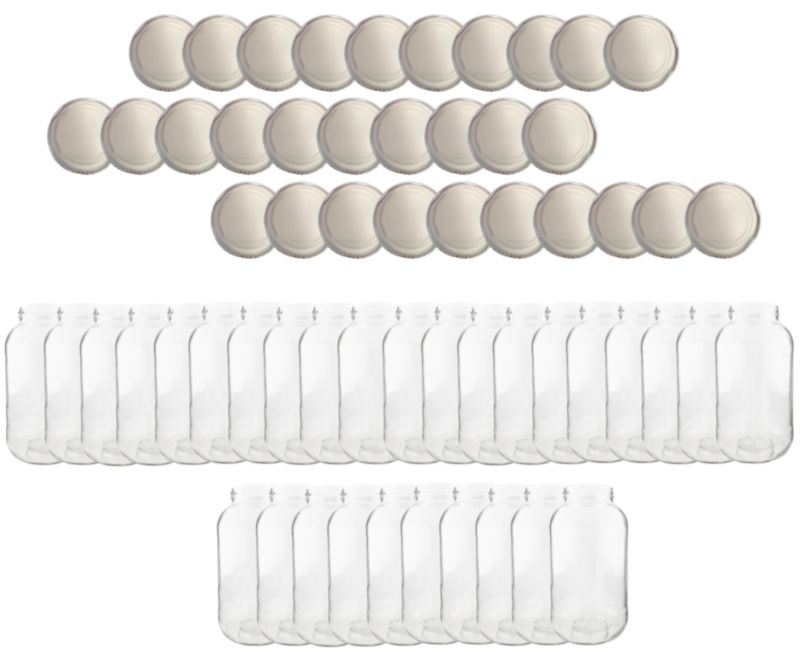 Słoiki MODO24 2000ml 2l soki ogórki kiszone grzyby nalewki zakrętki 82mm PZH 30 kpl.