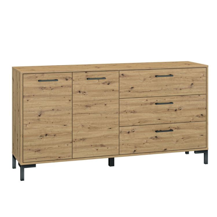 Komoda ML Meble NIKOLA 160 3S2D dąb artisan 1 szt.