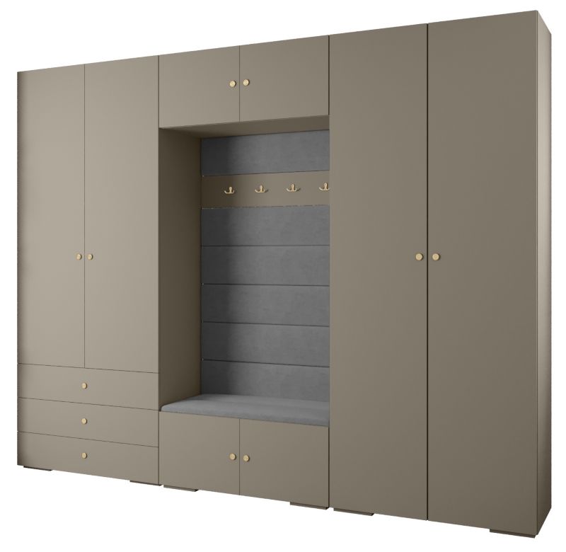 Garderoba do przedpokoju Abiks INOVA 2 Z14 kaszmir+złoty+manila16 1 szt.