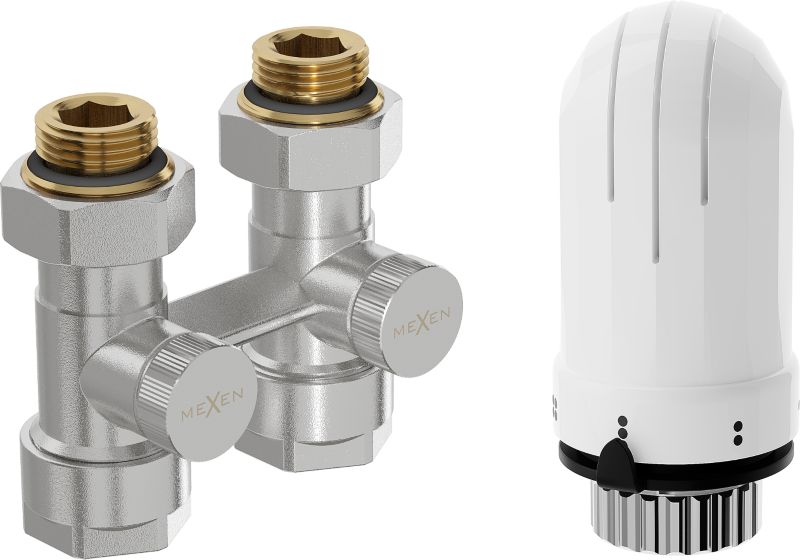 Zestaw termostatyczny prosty Mexen G02 nikiel 1 szt.