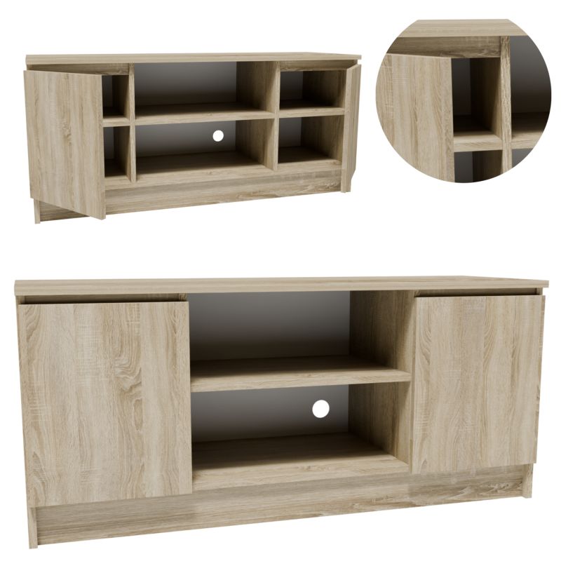 Szafka rtv Matkam stolik 2D1P120SON komoda 120cm dąb sonoma 1 szt.