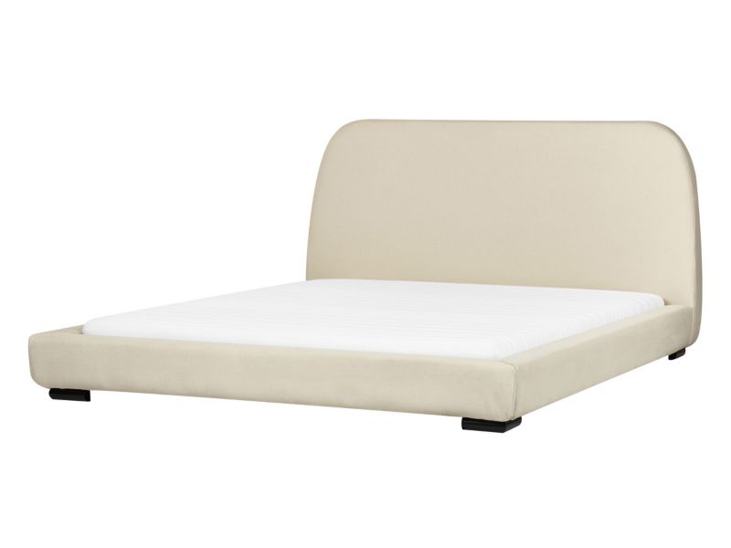 Łóżko wodne tapicerowane 160 x 200 cm beżowe Roisel 1 szt.