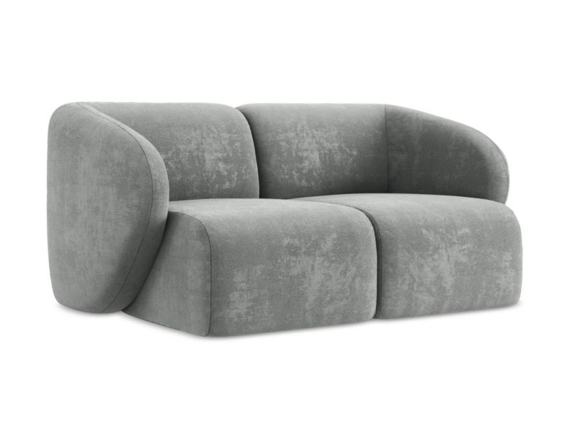 Modułowa sofa 2-osobowa LaMiaSofa CERVO z tkaniny szenilowej 174x94 cm szary 1 szt.
