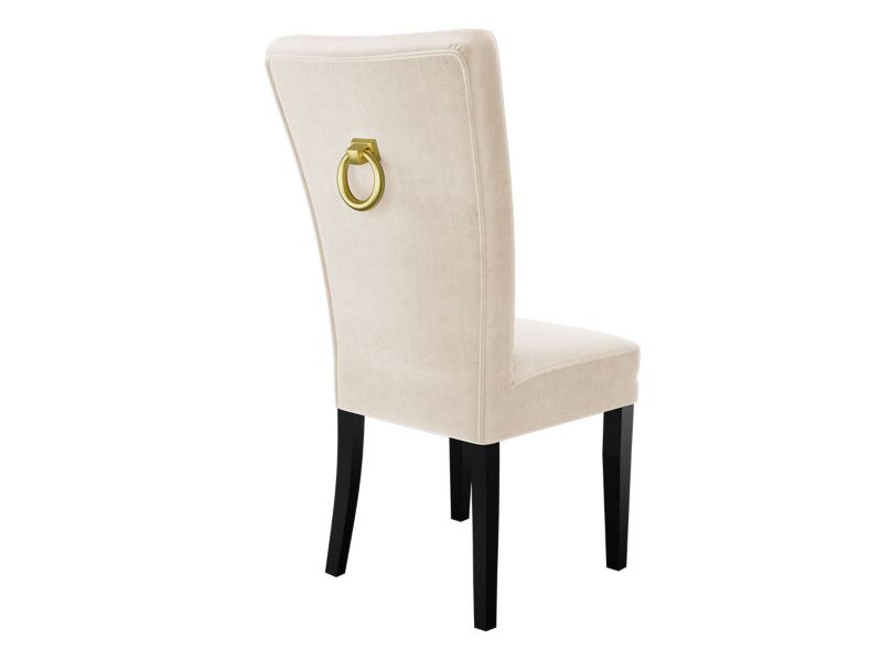 Krzesło MIRJAN 24 S67 czarny + kremowy + kołatka złota 1 szt.
