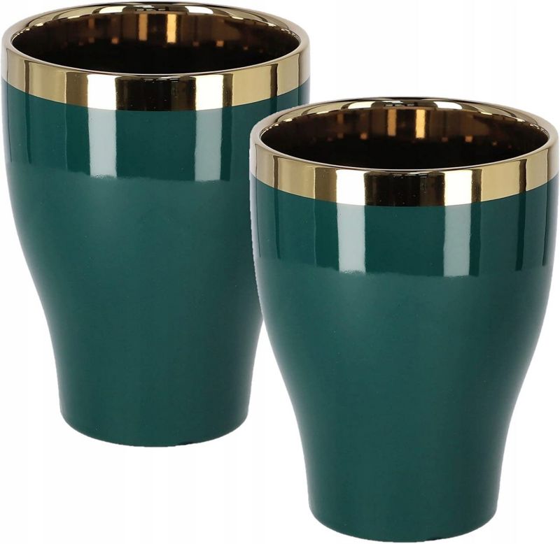 Doniczka szkliwiona KOTARBAU 123 mm ceramika 2 szt.