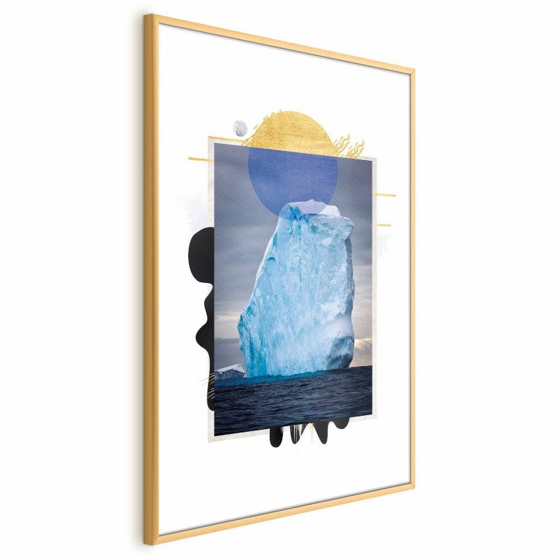 Plakat Artgeist Góra lodowa 29,7x42 cm z ramą złotą 1 szt