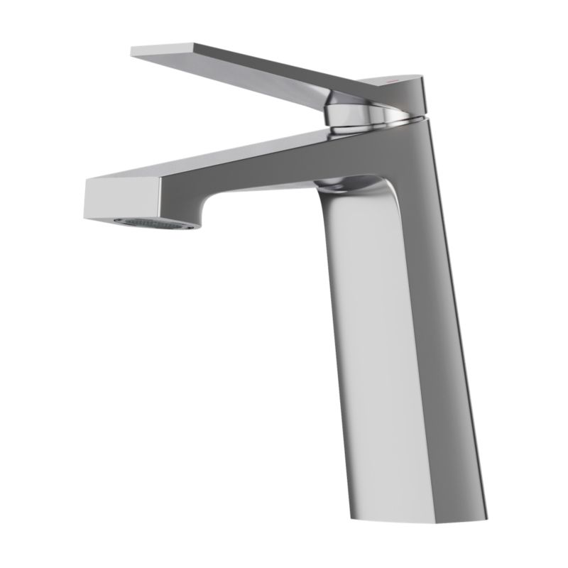 Bateria Umywalkowa Granitan Srebrna Niska Łazienkowa Mosiężna Chrom Kran Selva 1 szt.