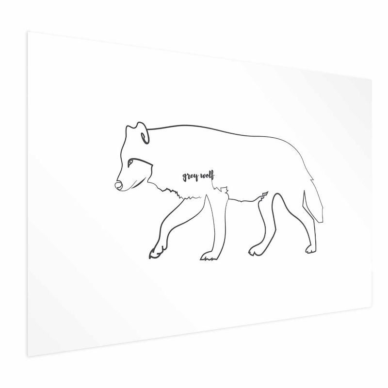 Plakat Artgeist Wilk 60x40 cm bez ramy z marginesem 1 szt