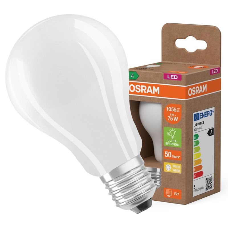 Żarówka LED Osram A60 E27 5W 1055lm 2700K 300st Filament 1 szt.