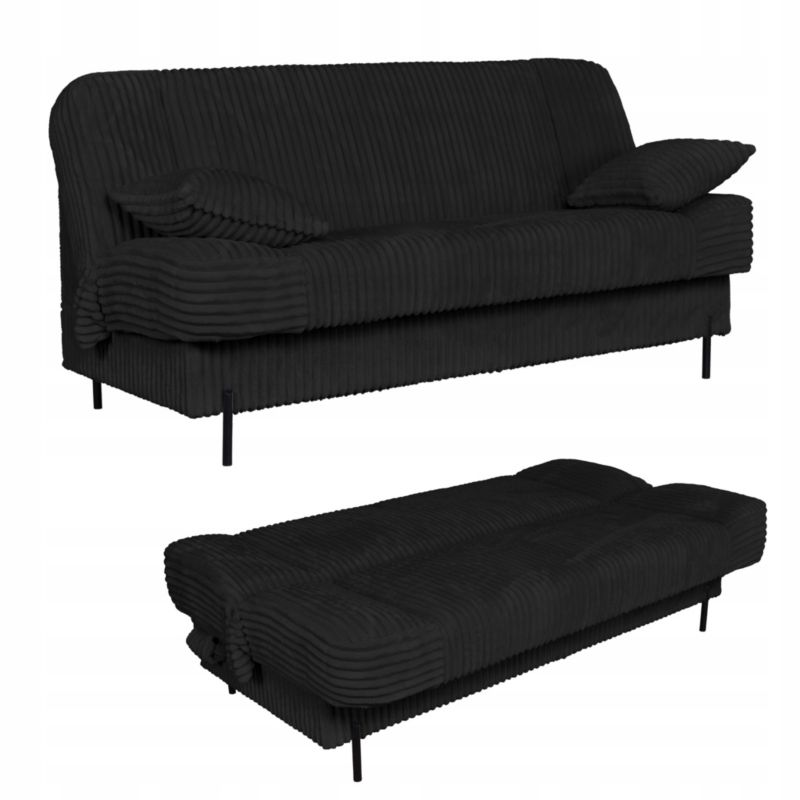 Kanapa do salonu rozkładana Family Meble Sara czarna 1szt