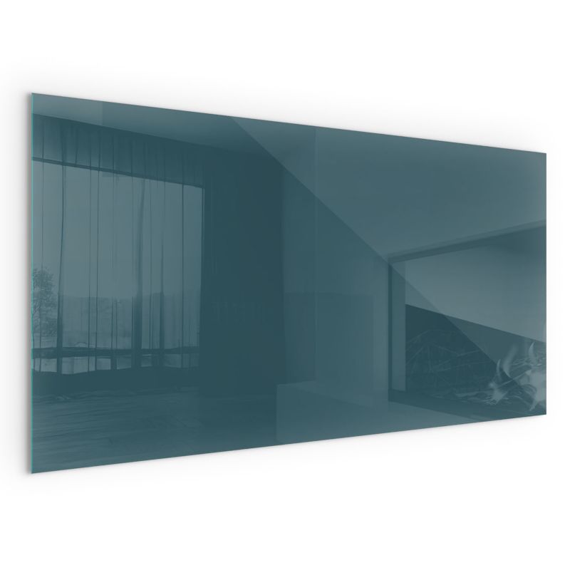 Szklana Podkładka Pod Kominek Prostokąt Wallfluent 140x70 cm Morski błękit 1 szt.