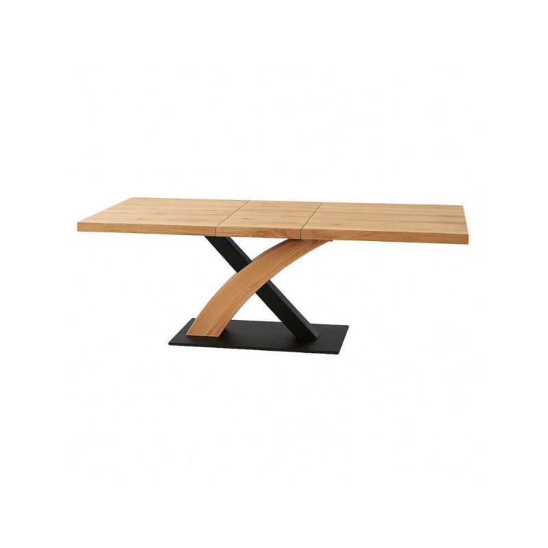 Stół Halmar SANDOR 3 160(220)x90 rozkładany dąb złoty/czarny 1 szt