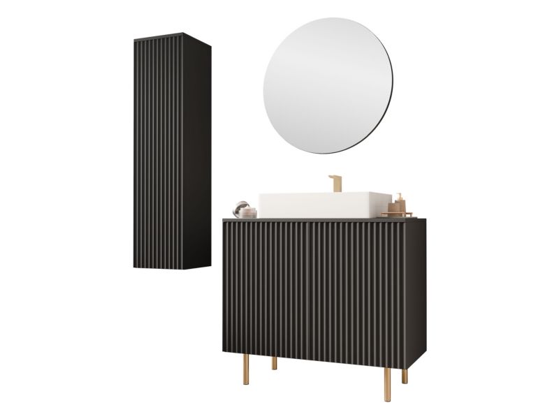 Meble łazienkowe MIRJAN 24 Nubia II czarny 1 kpl.