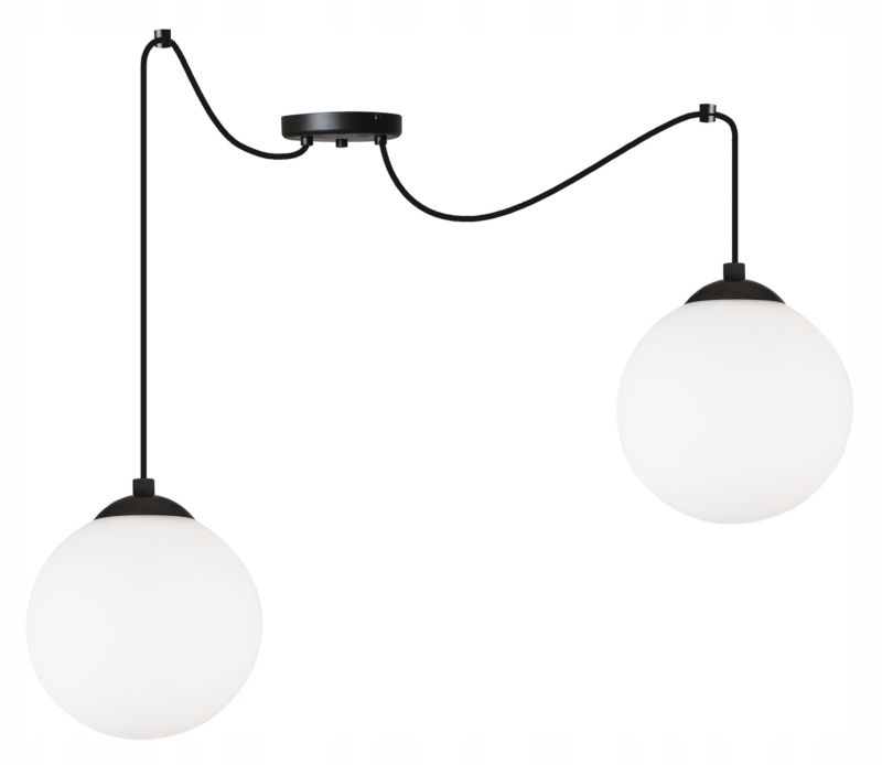 Lampa sufitowa wisząca Light Home LH Florence Pająk 2x E27 60W czarny/biały 15cm 1szt.