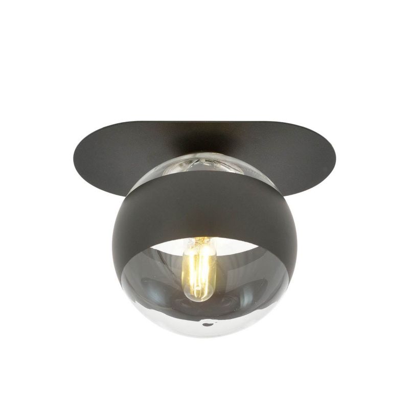 Lampa sufitowa Emibig Plaza czarno-przezroczysty wym: 18 x 20 cm 1xE14 x 10W 1 szt.