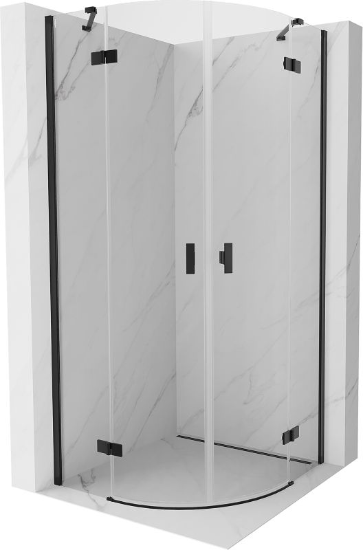 Kabina prysznicowa półokrągła Mexen Mist czarna 90x90 cm - 8A33-090-090-70-00 1 szt.