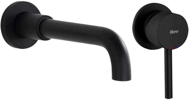Bateria umywalkowa Rea Lungo L. podtynkowa czarny mat jednouchwytowa 1 szt.