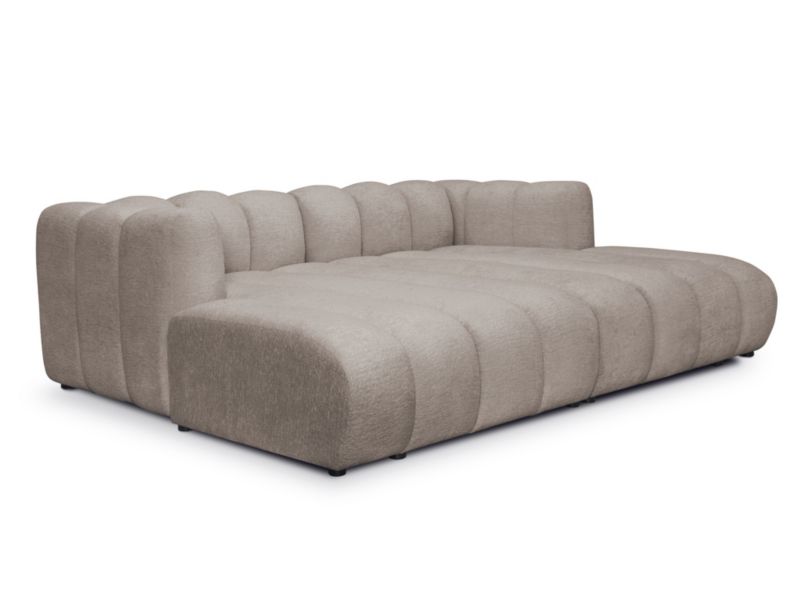 3-osobowa kanapa modułowa LaMiaSofa NAPOLI z tkaniny szenilowej 179x226 cm beżowy 1 szt.