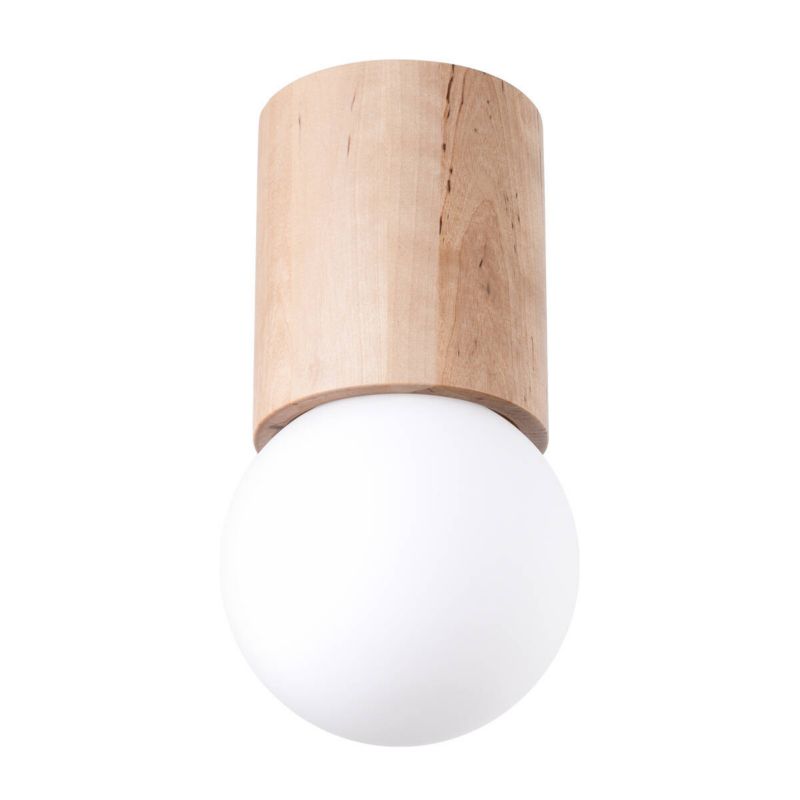 Lampa sufitowa wisząca Sollux Lighting Boomo 5477 naturalne drewno szerokość 12 cm 1xG9 x 1 szt.