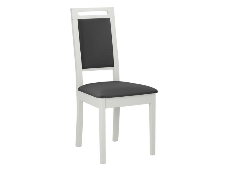 Krzesło MIRJAN 24 tapicerowane Roma XV biały/aksamit stalowy szary 1 szt.