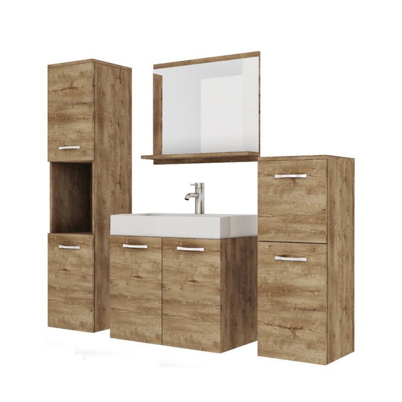 Zestaw mebli łazienkowych MINIO go for it MALAGA dąb wotan 1 kpl.