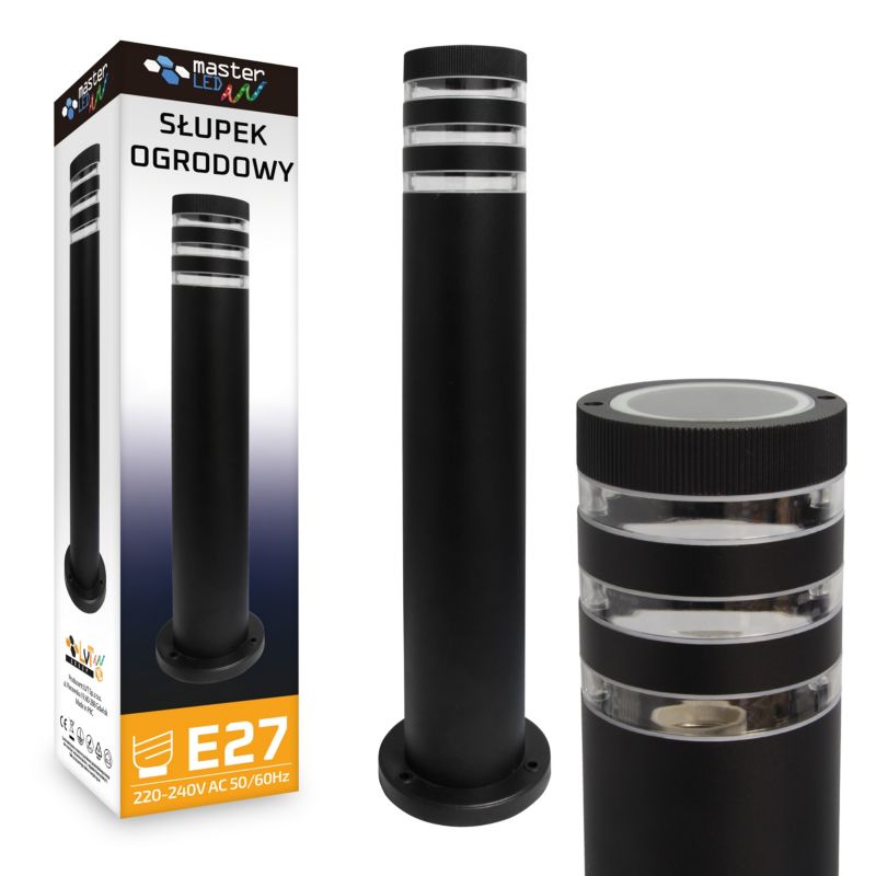 Lampa ogrodowa LED MasterLED Miami E27 60cm IP54 stojąca zewnętrzna czarna 1 szt.