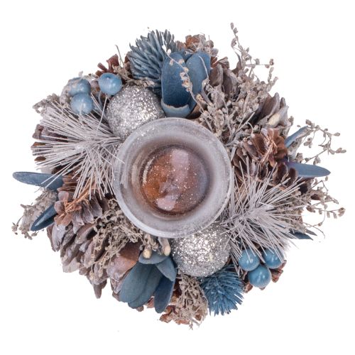 Stroik tealight Direct Home and Garden 15 cm niebieski