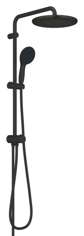 Zestaw prysznicowy Grohe Vitalio Start 250, czarny mat, ścienny, oszczędność wody, 1 szt.