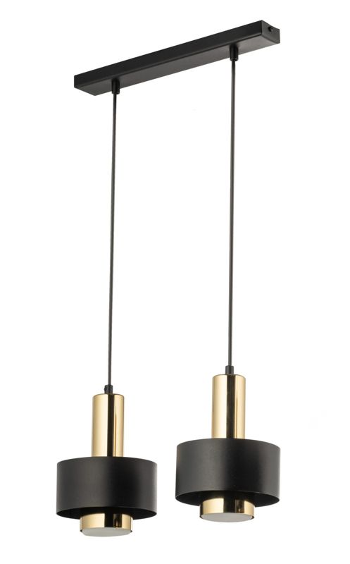 Lampa wisząca Sigma Lighting Rif Lux 7002 czarno-złota dekoracyjna 2xGX53 x 1 szt.
