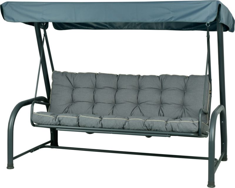 Poduszka poduszki na huśtawkę ogrodową AMPO 175 cm szary 1 szt.