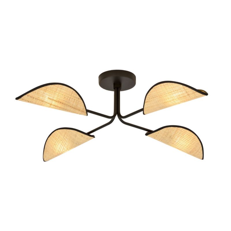 Lampa sufitowa Emibig Gomez czarno-brązowa wym: 20 x 87 cm 4xE14 x 10W 1 szt.