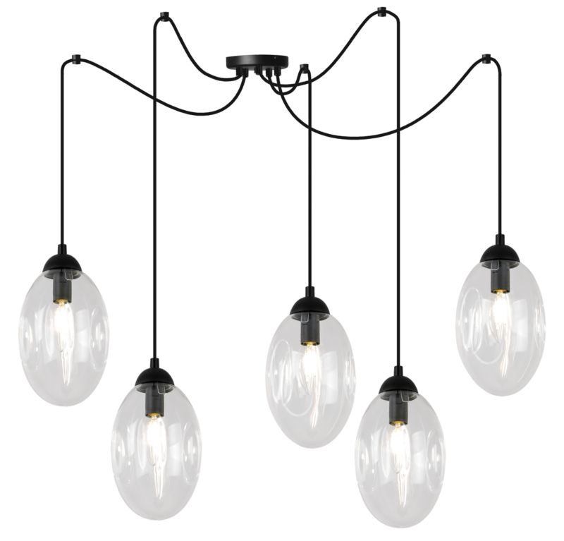 Lampa sufitowa wisząca Light Home LH Vigo Spider 5x E14 60W transparentny 1szt.