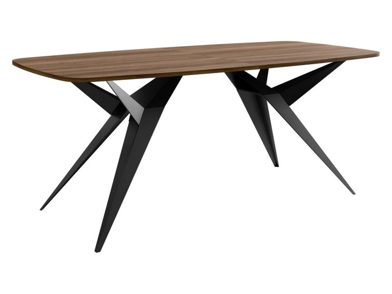 Stół rozkładany MIRJAN 24 Axis 160 czarny/orzech franklin tobacco 1 szt.