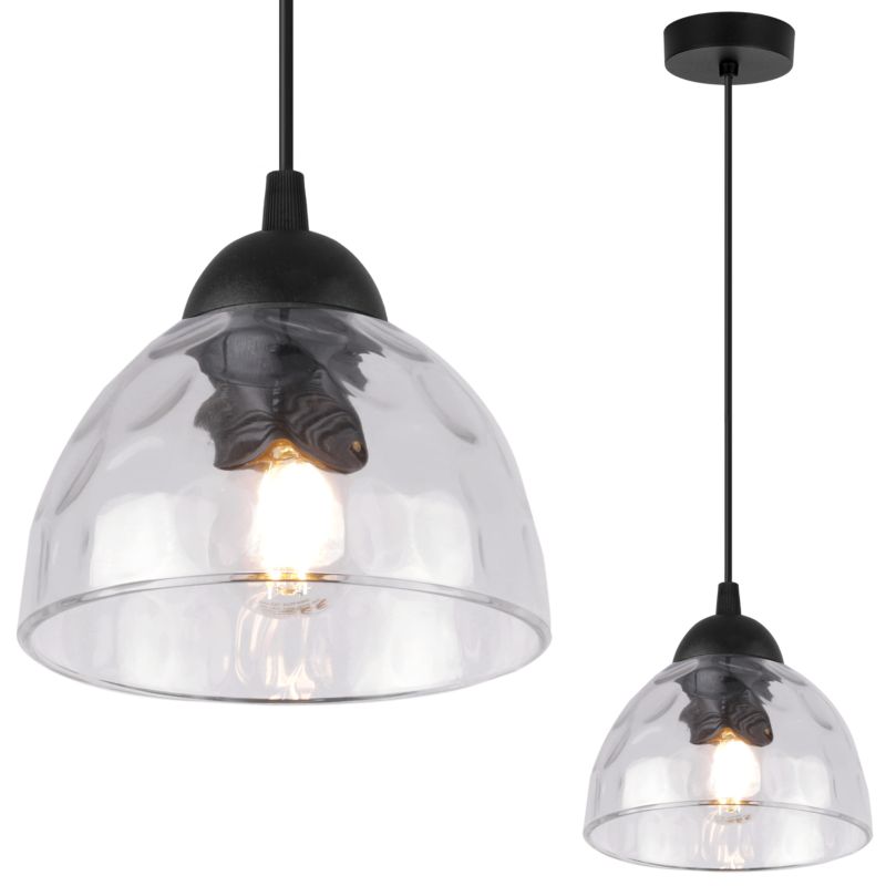 Lampa sufitowa wisząca Light Home LH Venice 1x E27 60W klosz bezbarwny 1szt.