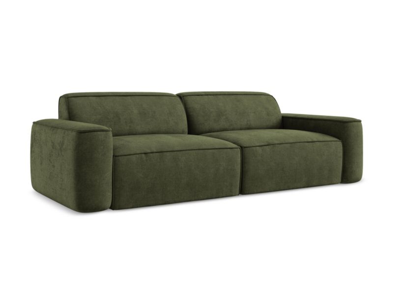 4-osobowa kanapa modułowa LaMiaSofa MELISSA z tkaniny szenilowej 244x102 cm oliwkowy 1 szt.