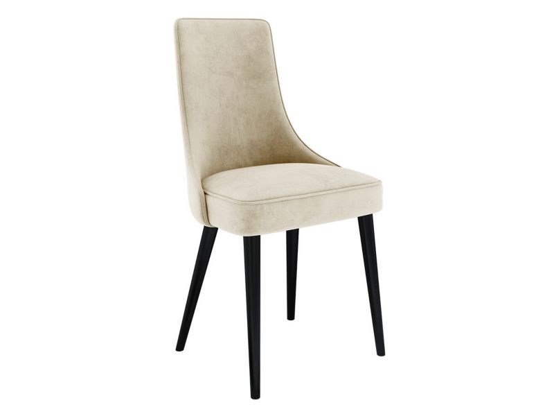 Krzesło MIRJAN 24 tapicerowane Perla 3 czarny/śmietankowy 1 szt.