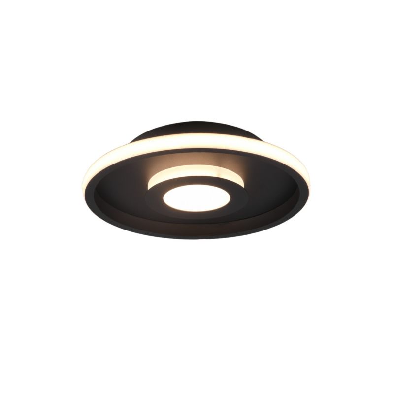Plafon sufitowy nowoczesny Trio Ascari czarno-biały LED 28W 3000K 3200 lm łazienkowy IP44 wym: 6,8 x 30 x 30 cm metal - 1 szt.