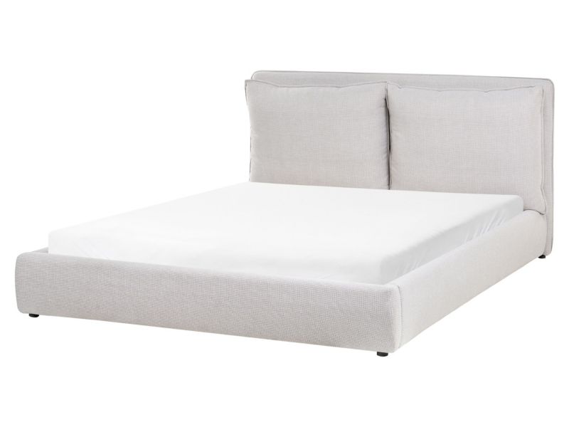 Łóżko wodne Bajonna 160 x 200 cm Jasnoszary 1 szt.