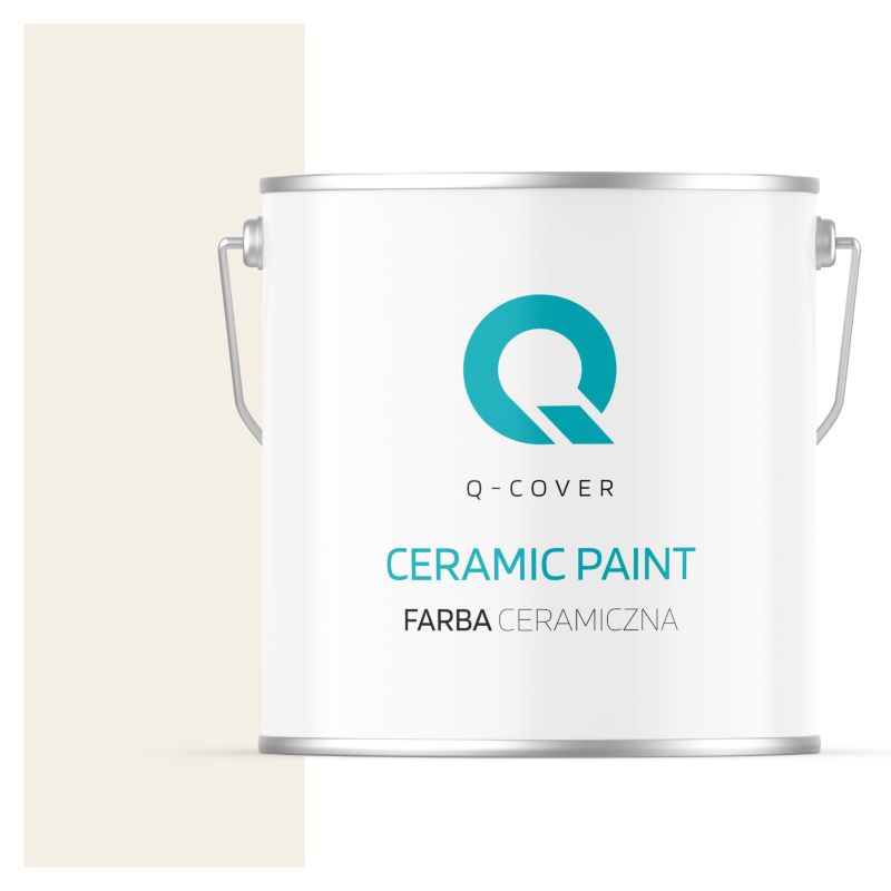 Farba Ceramiczna Do Ścian i Sufitów Q-Cover Biel złamana w beż H3884 Głęboki Mat 5L