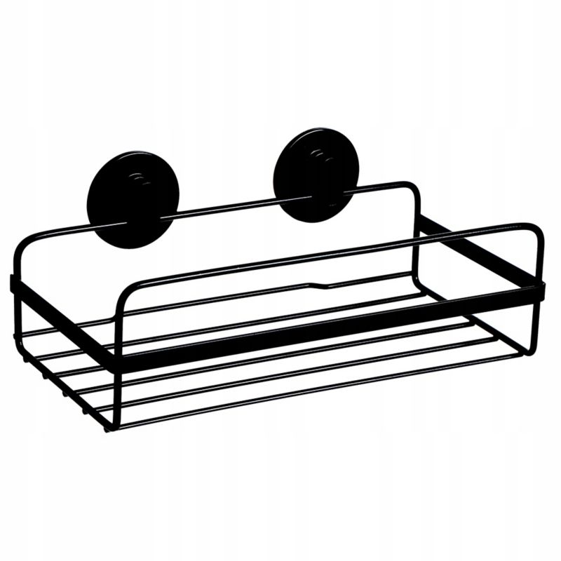 Półka łazienkowa Sepio czarna stalowa druciana 1 szt.
