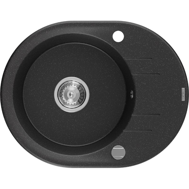 Zlewozmywak wpuszczany Mexen Kevin 1-komorowy czarny/złoty 586x458 mm - 6517581005-75-G 1 szt.