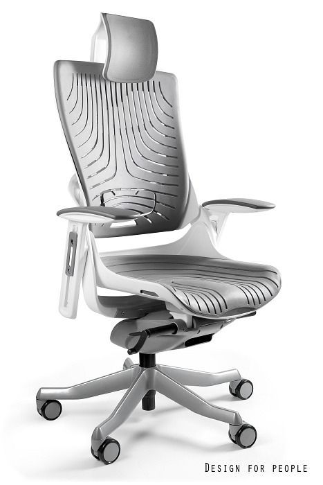 Fotel Unique biurowy WAU 2 biały/szary elastomer 1 szt