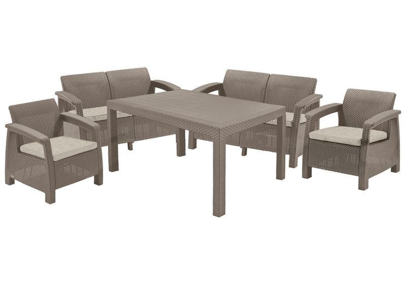 Meble ogrodowe Keter Corfu Fiesta zestaw Cappucino, 1 szt.