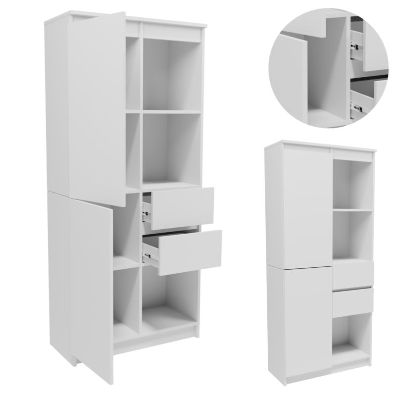 Regał Matkam stojący R15801D2SBIA biurowy biały 1 szt.